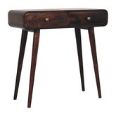 California Walnut Curved Hallway Table